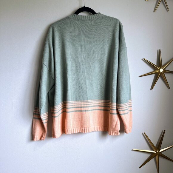 1990's Oversized Striped Sweater - Picture 2 of 2